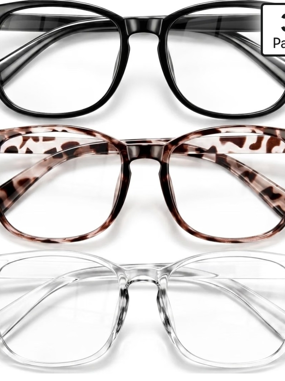 Gaoye Blue Light Computer Glasses Women 3 Pack Anti Eye Strain